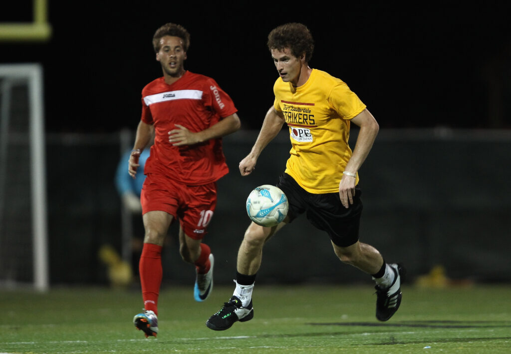 Andy Murray of ATP World Tour Allstars in action during the Hope Match for Japan between ATP World Tour Allstars and Fort Lauderdale Strikers at Ransom Everglades school on March 23, 2011 in Miami, Florida.