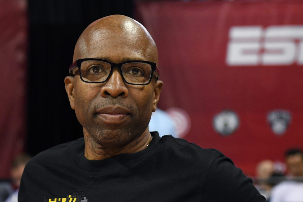 NBA analyst Kenny Smith attends a game between the LA Clippers and the Memphis Grizzlies during the 2019 NBA Summer League at the Thomas & Mack Center.