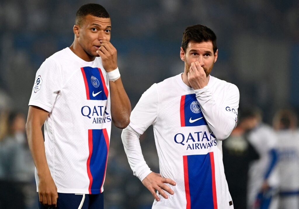 Kylian Mbappe and Lionel Messi