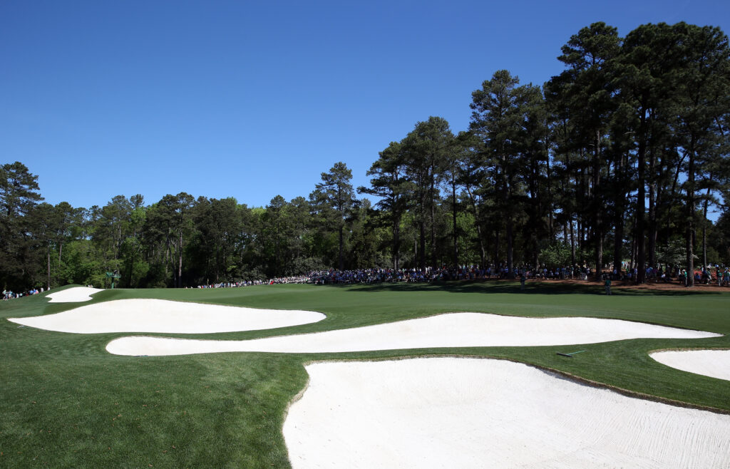 A general view of the par four 3rd hole during the third round of the 2013 Masters at the Augusta National Golf Club on April 13, 2013
