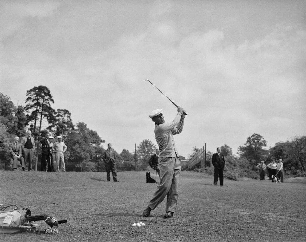 Ben Hogan practicing ahead of the 1956 Canada Cup