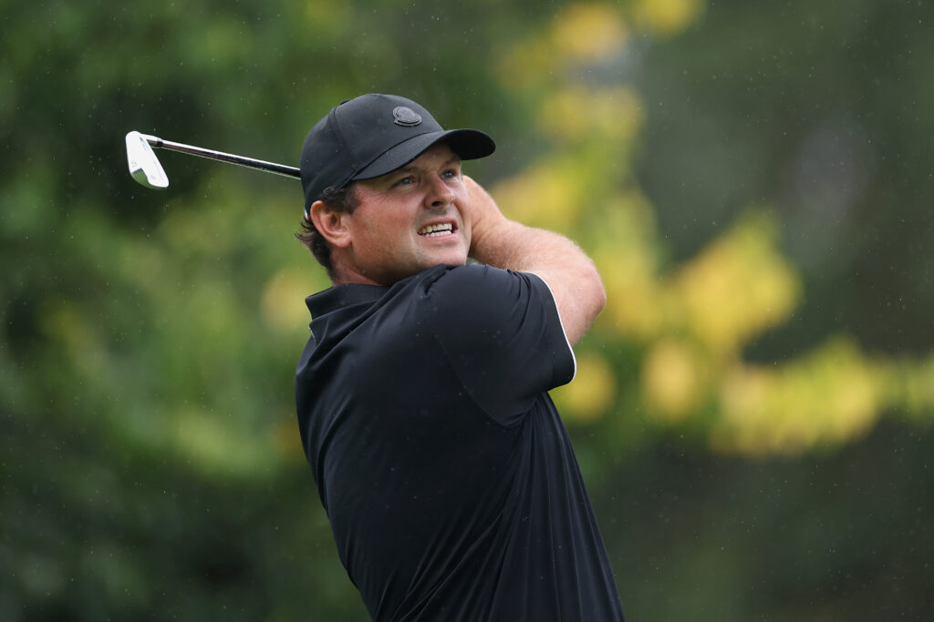 Patrick Reed hits a tee shot during the first round of the Joburg Open