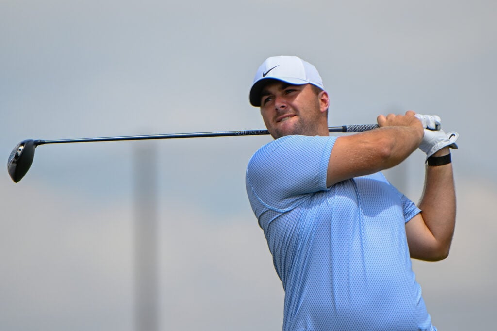 Chris Gotterup hits his tee shot during the second round of the Texas Children's Houston Open
