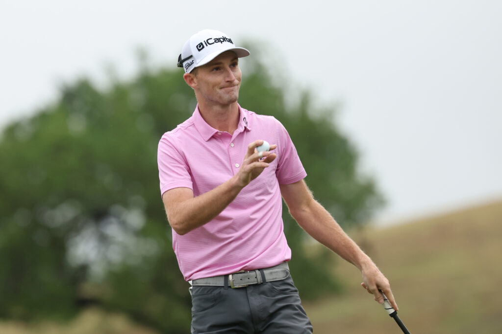 Will Zalatoris during the first round of the Valero Texas Open 2026 at TPC San Antonio