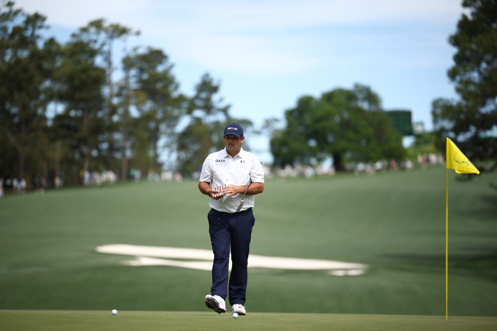 Patrick Reed during a practice round at Augusta National ahead of The Masters