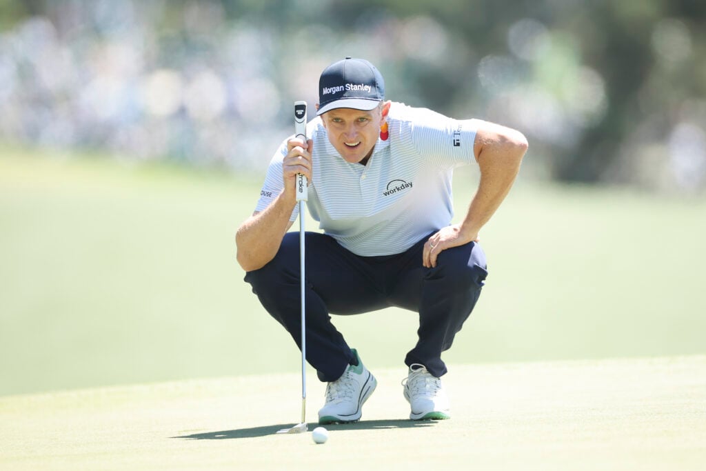 Justin Rose plays at The Masters in 2026