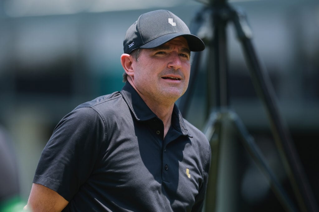 CEO of LIV Golf, Scott O'Neil looks on during day one of LIV Golf Mexico City at Club de Golf Chapultepec