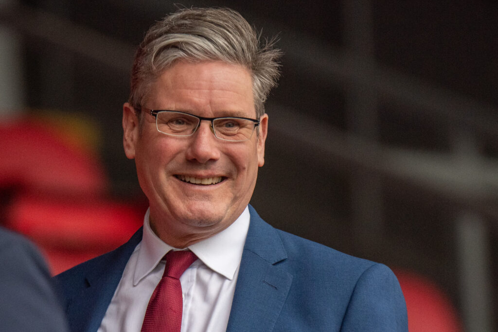 Politician Sir Keir Starmer during the Premier League match between Crystal Palace and Arsenal at Selhurst Park