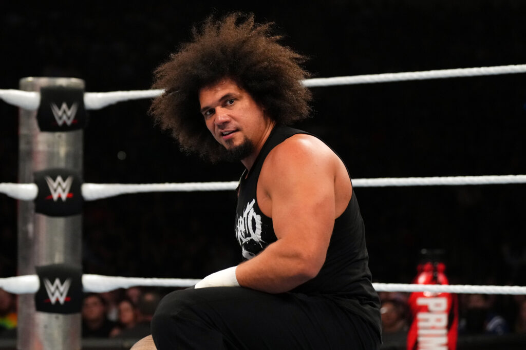 Carlito looks on during WWE's Monday Night RAW