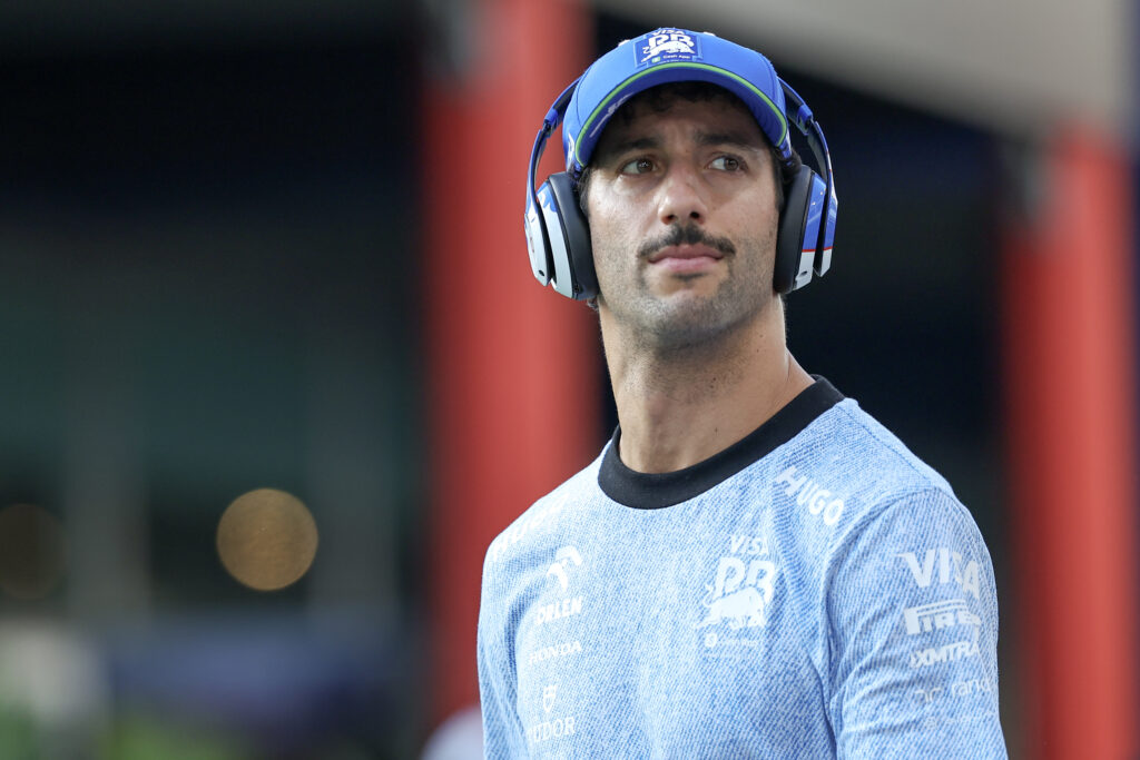 Daniel Ricciardo of Australia and Visa Cash App RB Formula One Team during the F1 Grand Prix of Singapore at Marina Bay Street Circuit on September 22, 2024 in Singapore, Singapore.