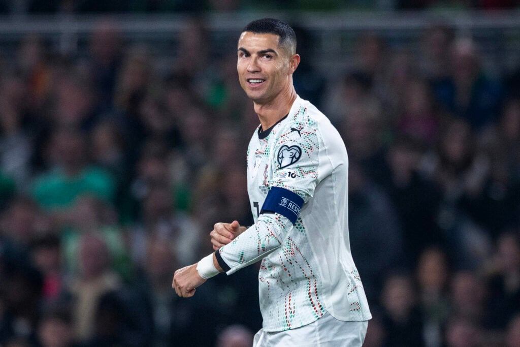 Cristiano Ronaldo #7 of Portugal during the Republic of Ireland V Portugal, 2026 World Cup Qualifying - UEFA, Group Stage match at Aviva Stadium.