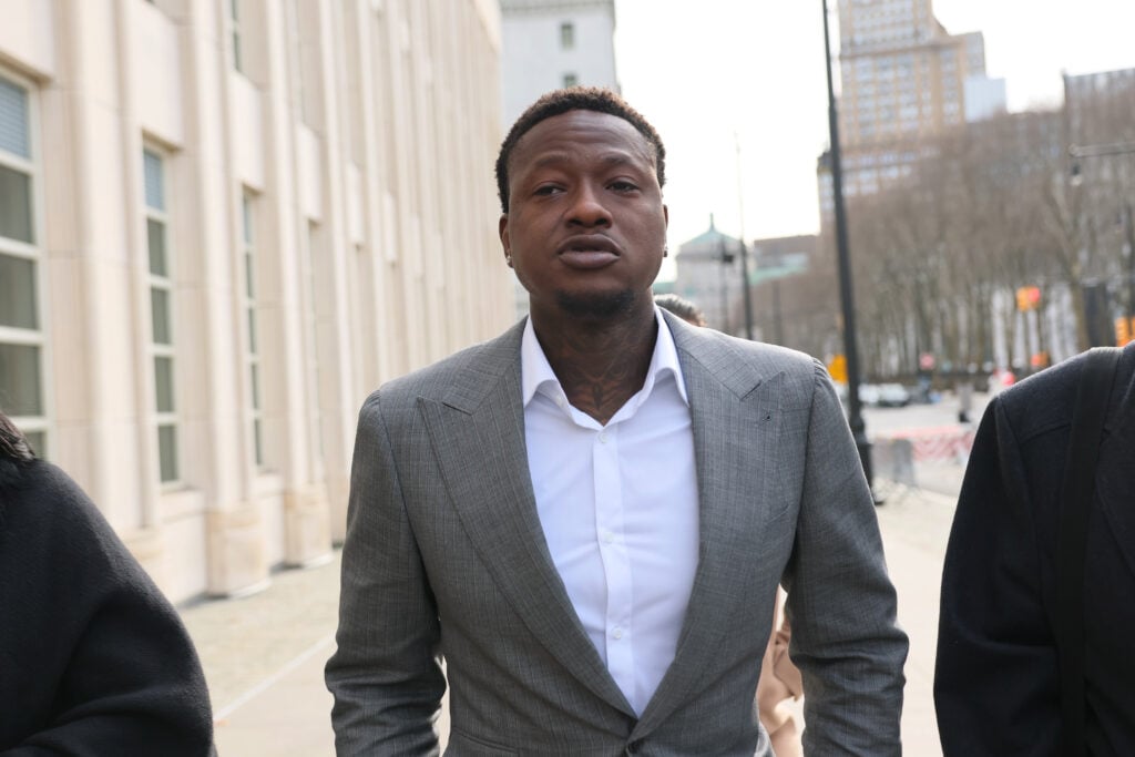 Miami Heat guard Terry Rozier arrives for an arraignment hearing at U.S. District Court for the Eastern District of New York on December 08, 2025 in New York City. Rozier is accused of participating in a betting scheme that used insider NBA information. Rozier was one of 34 people, that includes Portland Trail Blazers coach Chauncey Billups, former Kentucky football player De’Niro Laster, and former player Damon Jones, who were charged in separate cases of alleged defrauding poker players in games linked to New York mafia families, as well as fraudulent betting on NBA games.