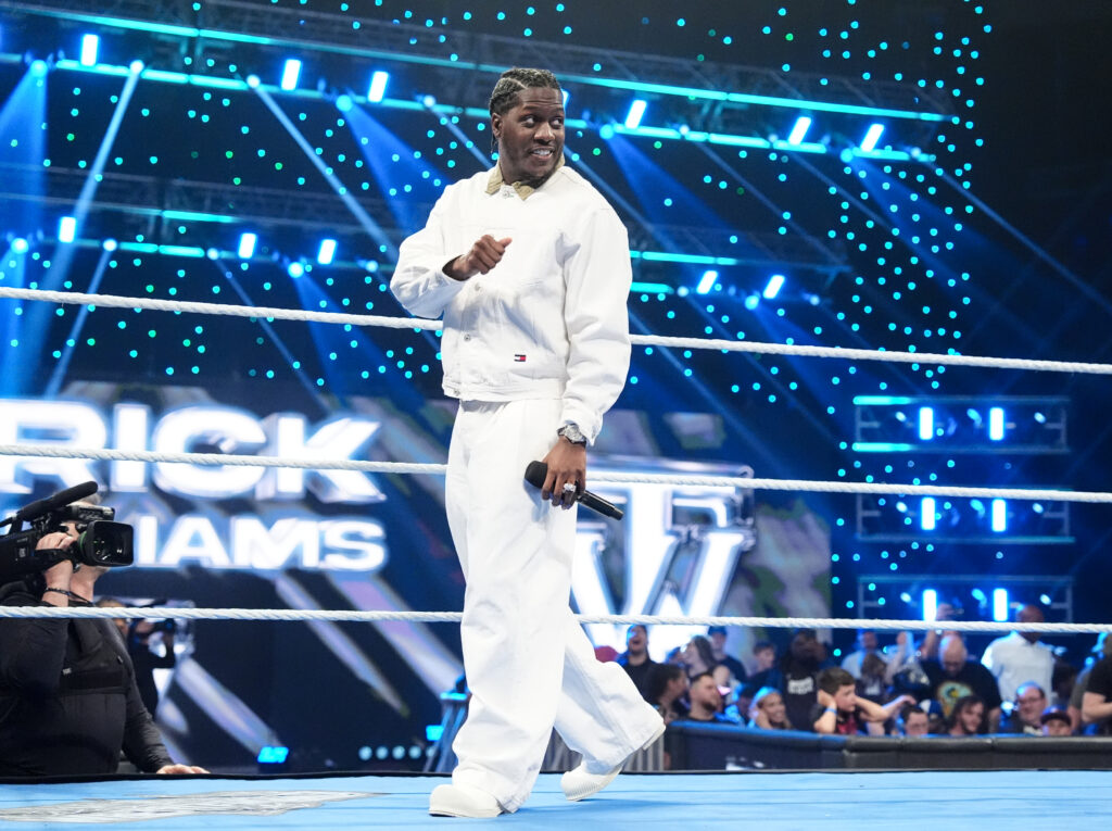 Lil Yachty enters the ring during SmackDown at Enterprise Center