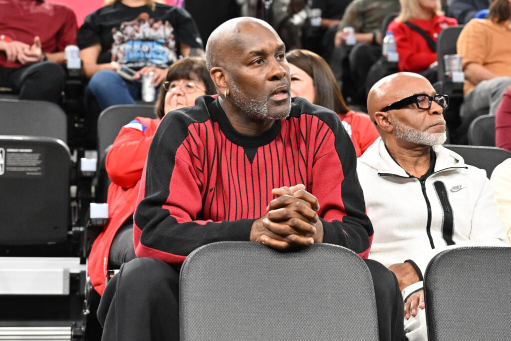 Gary Payton attends a basketball game between the Los Angeles Clippers and the Golden State Warriors at Intuit Dome.
