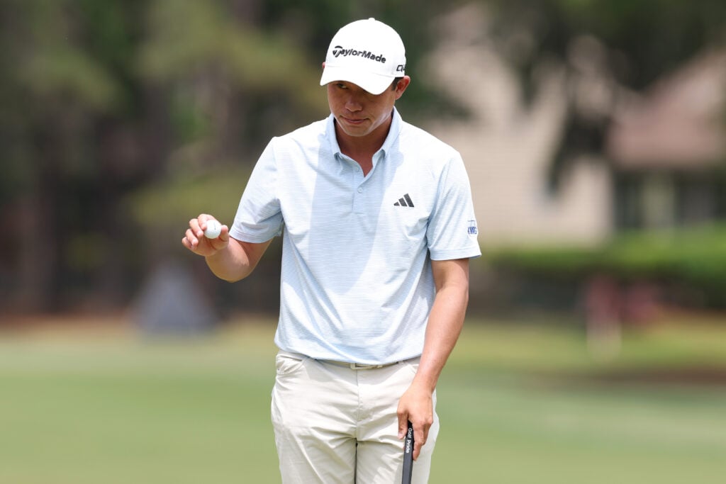 Collin Morikawa in action at the RBC Heritage