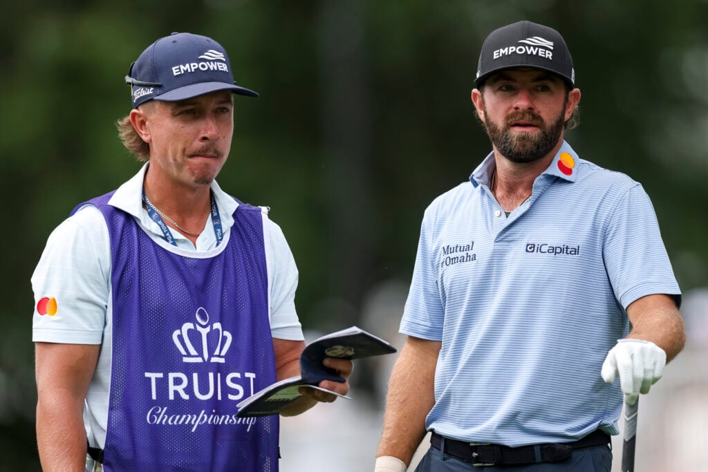 Cameron Young in action during the third round of the Truist Championship at Quail Hollow Country Club