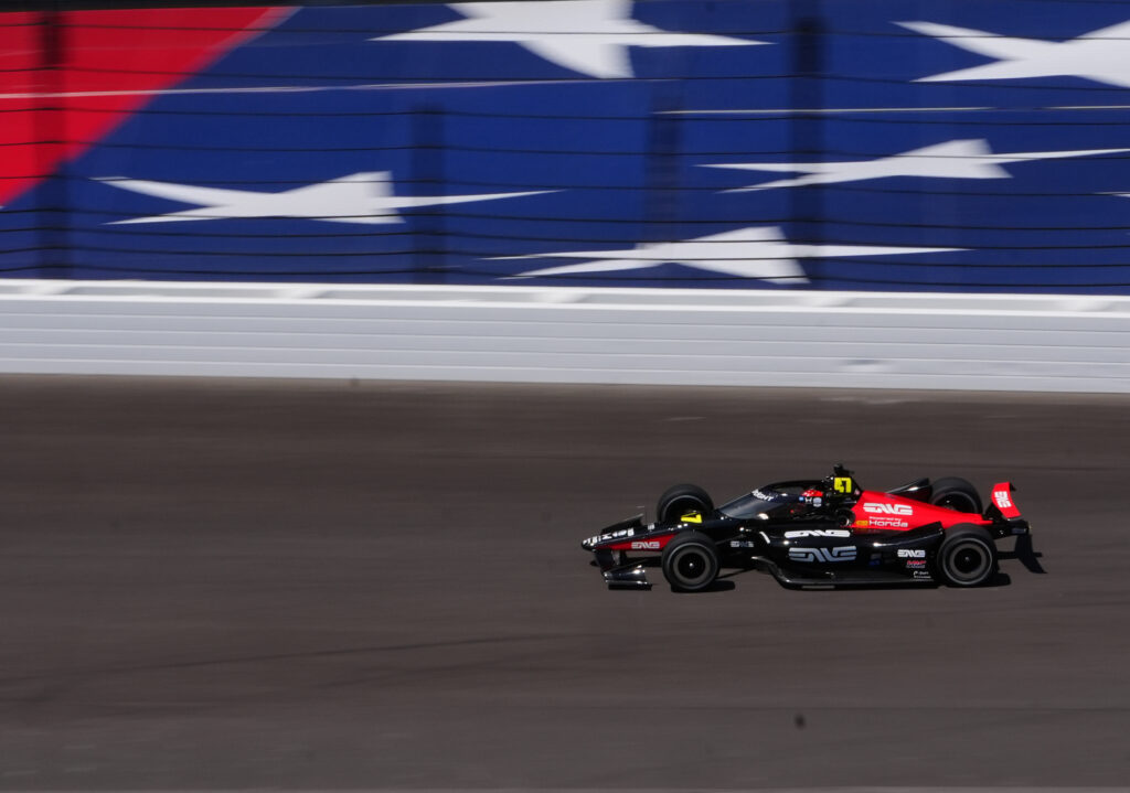 Mick Schumacher on track during practice at the 2026IndyCar Series Indianapolis 500