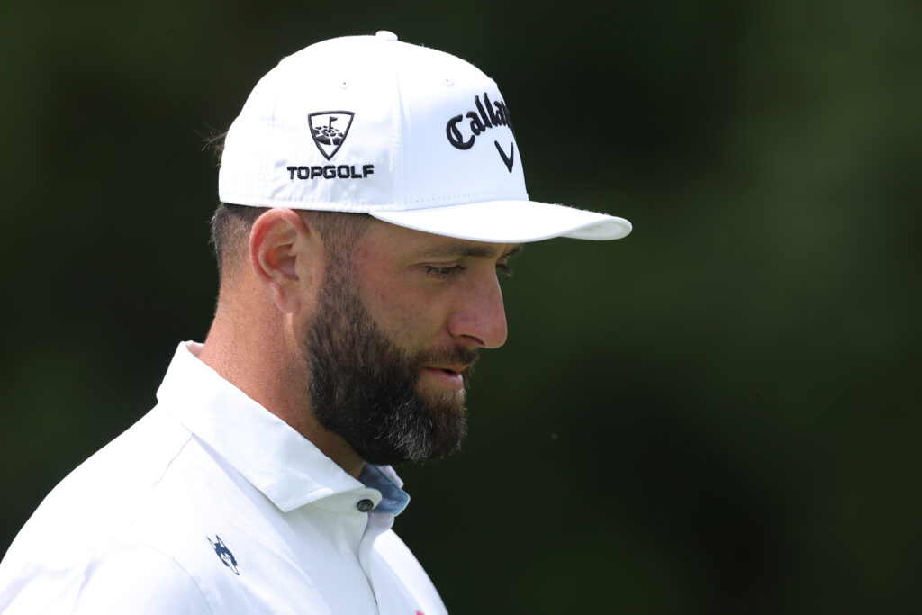 Jon Rahm during a practice round at Aronimink ahead of the PGA Championship