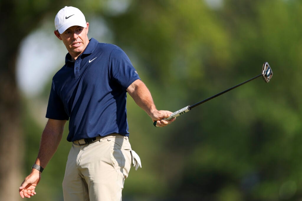 Rory McIlroy on the 13th green during the final round of the PGA Championship at Aronimink