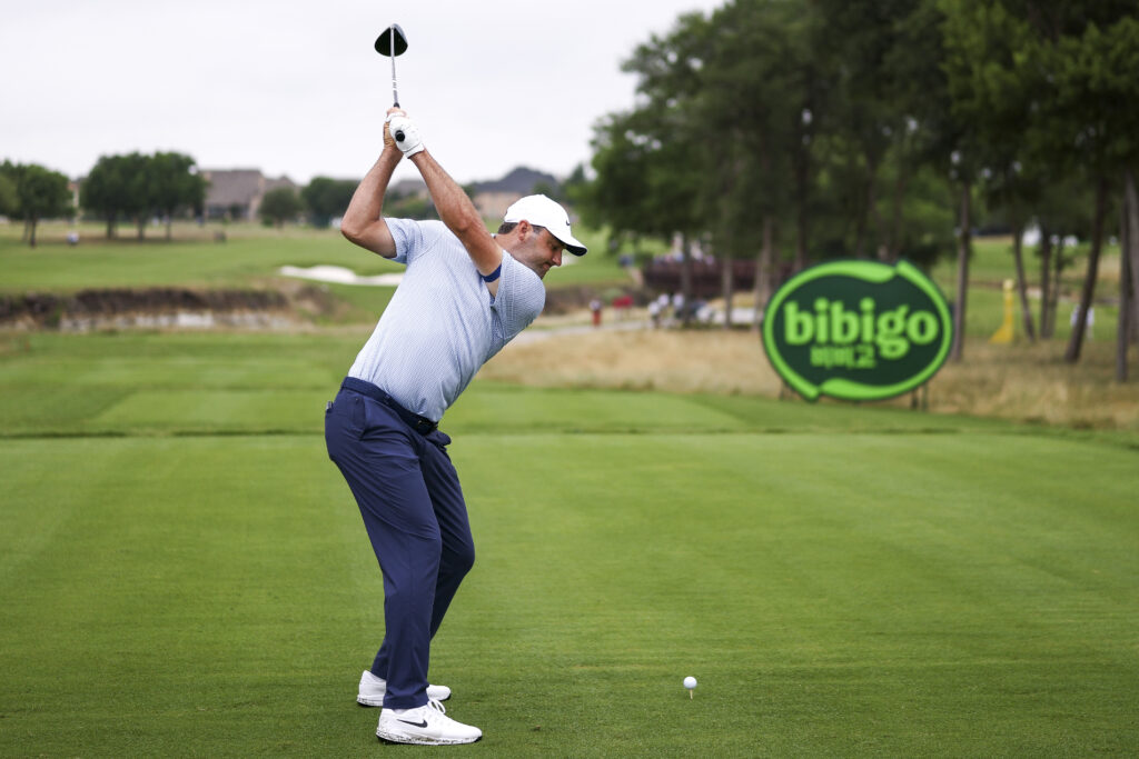 Scottie Scheffler in action during THE CJ CUP Byron Nelson