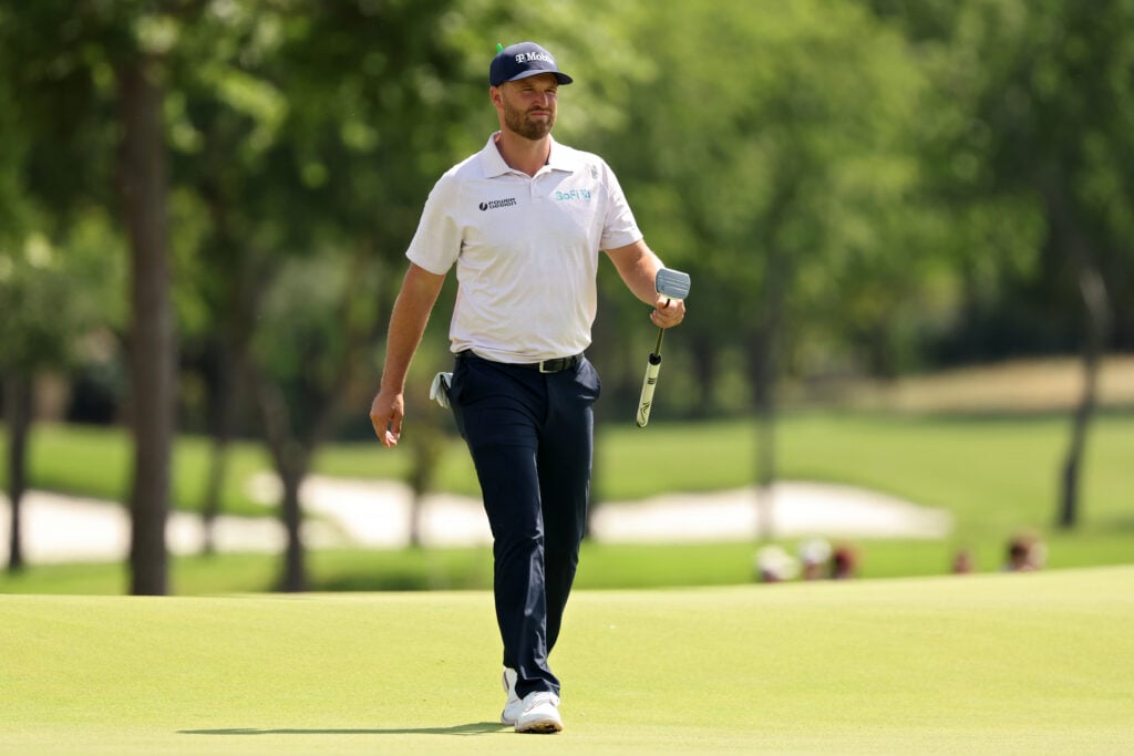 Wyndham Clark in action during the final round of THE CJ CUP Byron Nelson at TPC Craig Ranch