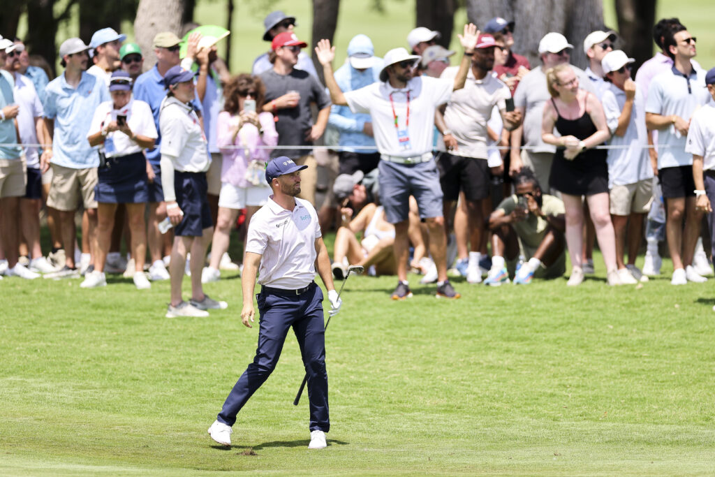 Wyndham Clark in action during the final round of THE CJ CUP Byron Nelson at TPC Craig Ranch