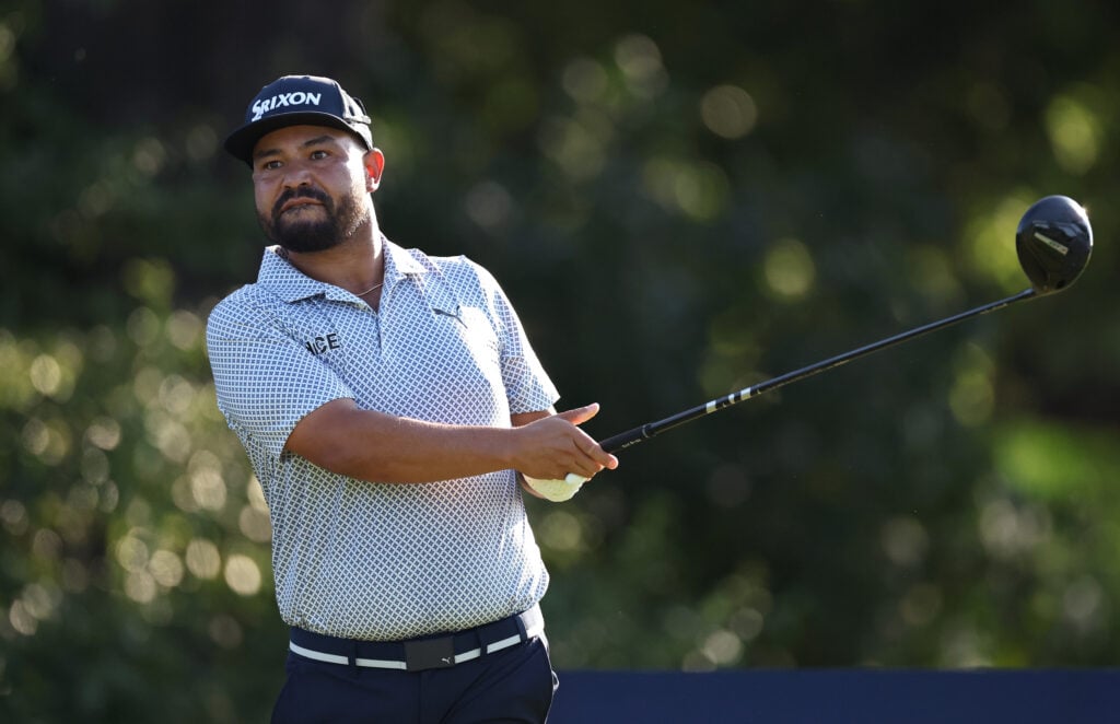 J.J. Spaun in action during the second round of the Charles Schwab Challenge at Colonial Country Club