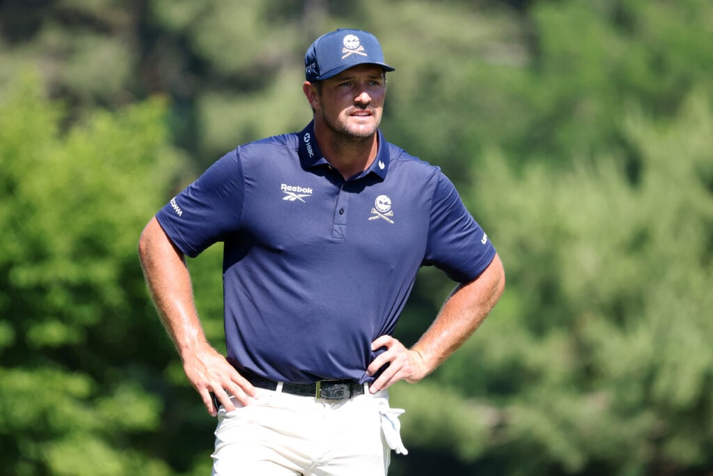 Bryson DeChambeau looks on during the final round of LIV Golf Korea