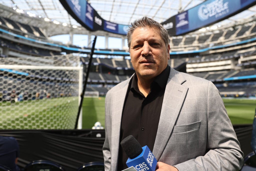 Former professional soccer player Tony Meola poses for picture before to the CONCACAF Nations League Championship third place match between Canada and United States