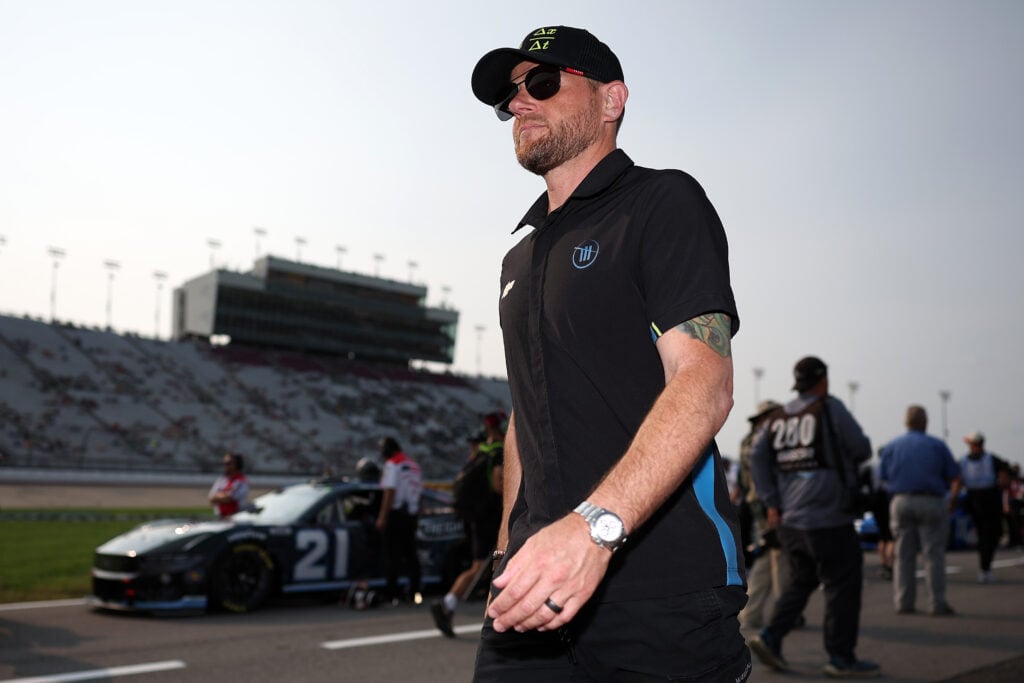 Trackhouse Racing team owner Justin Marks walks the grid during practice for the NASCAR Cup Series Cracker Barrel 400 at Nashville Superspeedway on May 31, 2025 in Lebanon, Tennessee.