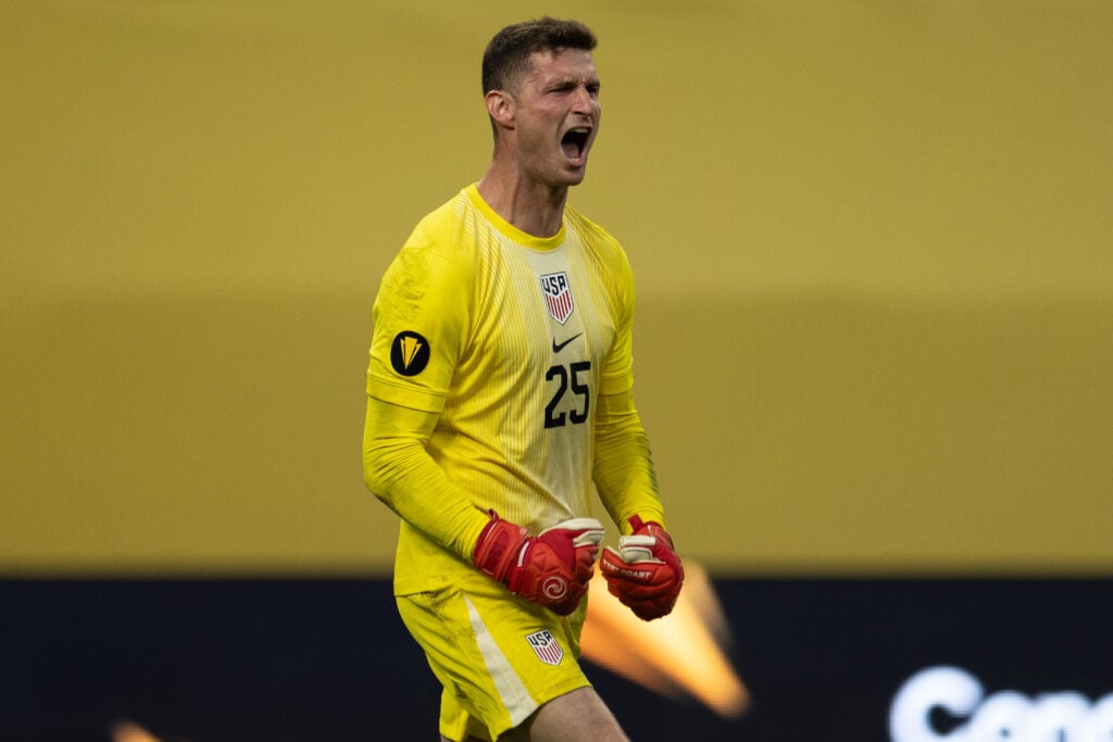 Matt Freese during United States v Costa Rica Gold Cup 2025 Quarterfinal