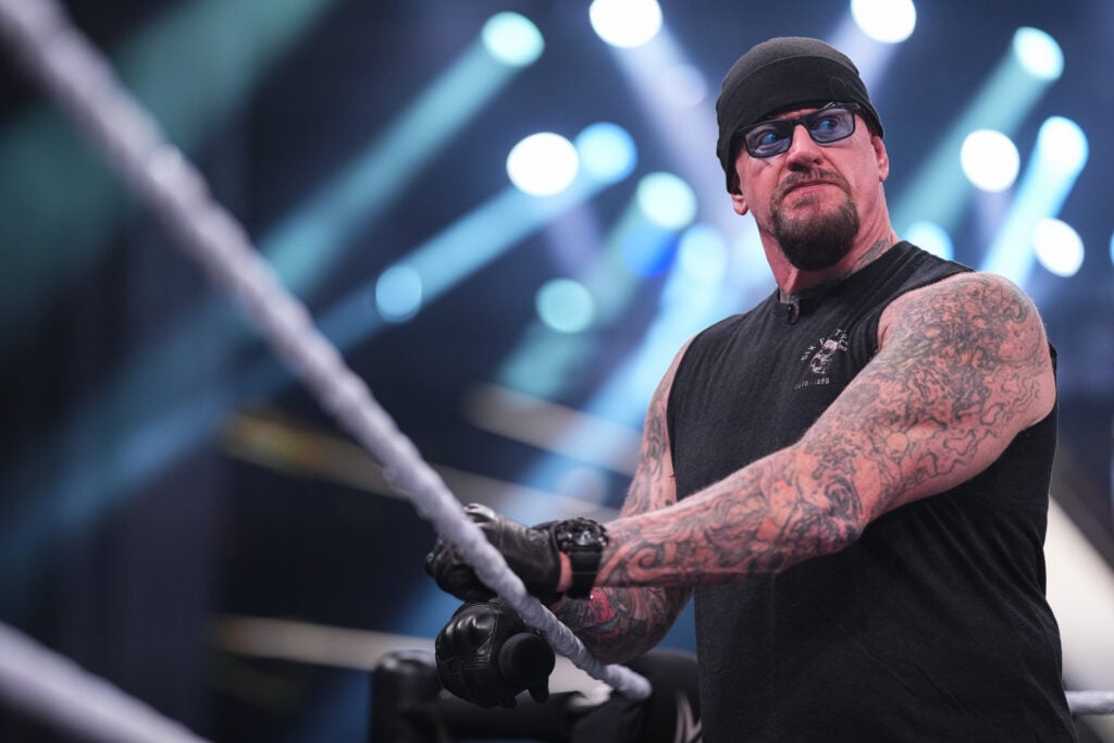 Undertaker looks on during NXT at 713 Music Hall
