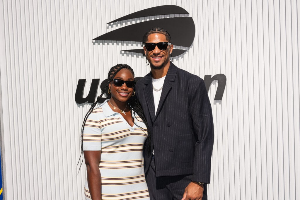 Shannon Hart and Josh Hart attend the US Open Tennis Championship at the USTA Billie Jean King National Tennis Center on September 05, 2025 in New York City.