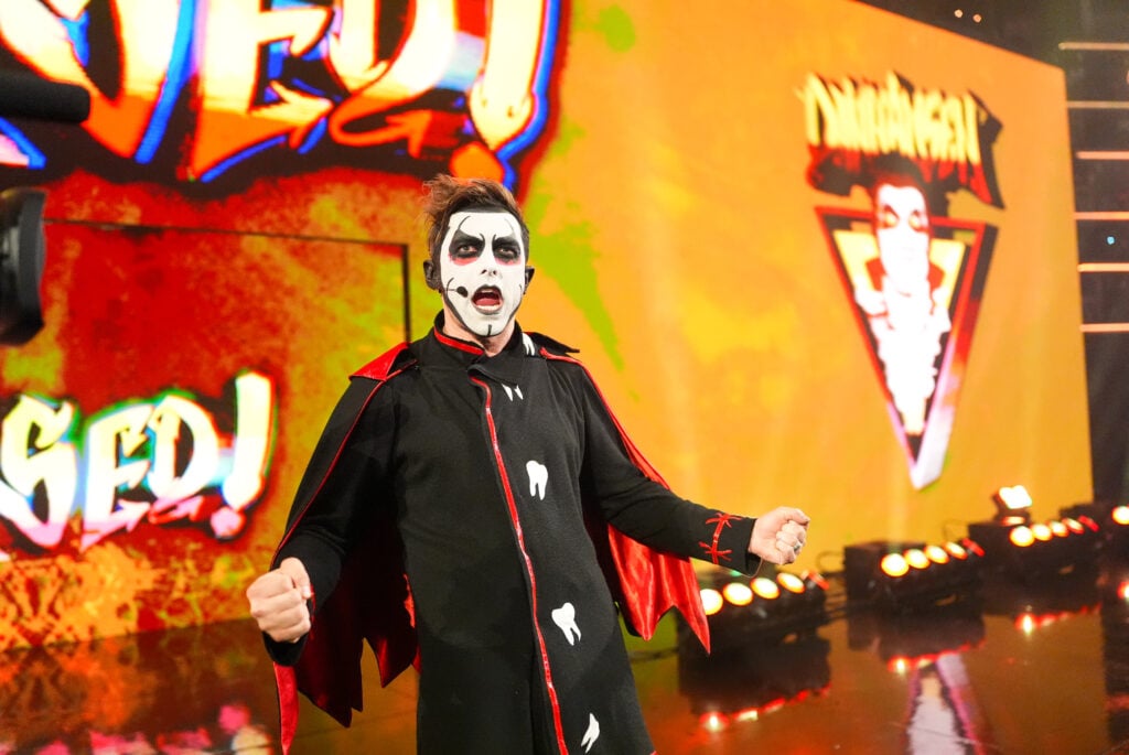 Danhausen celebrates during Monday Night RAW