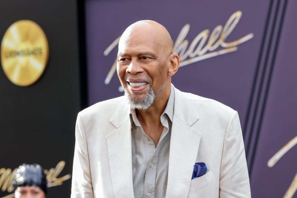Kareem Abdul-Jabbar attends the Premiere of Lionsgate's "Michael" at Dolby Theatre.