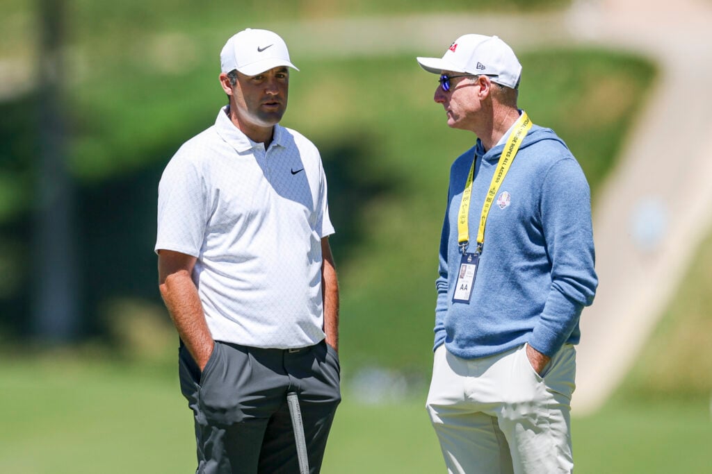 Jim Furyk and Scottie Scheffler speak ahead of the PGA Championship