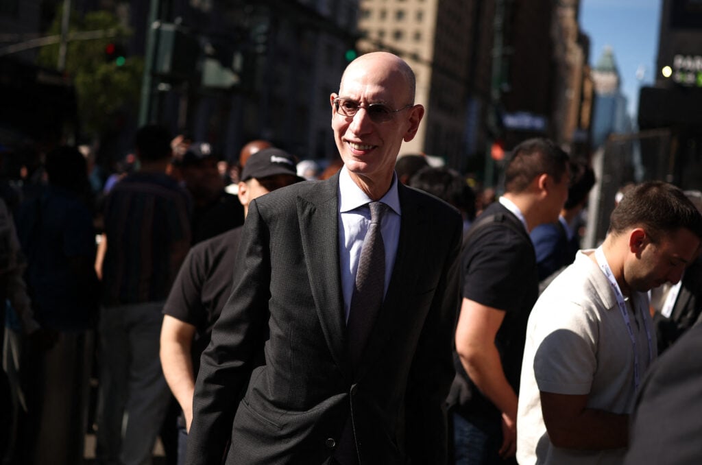NBA Commissioner Adam Silver arrives at Madison Square Garden.
