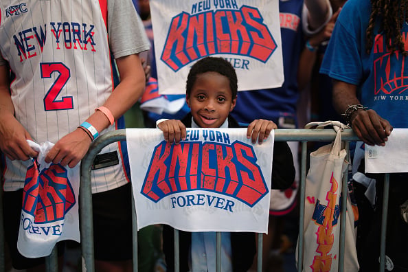 Knicks Fans Gather Around NYC To Watch Game 4 Of The NBA Finals Against The San Antonio Spurs