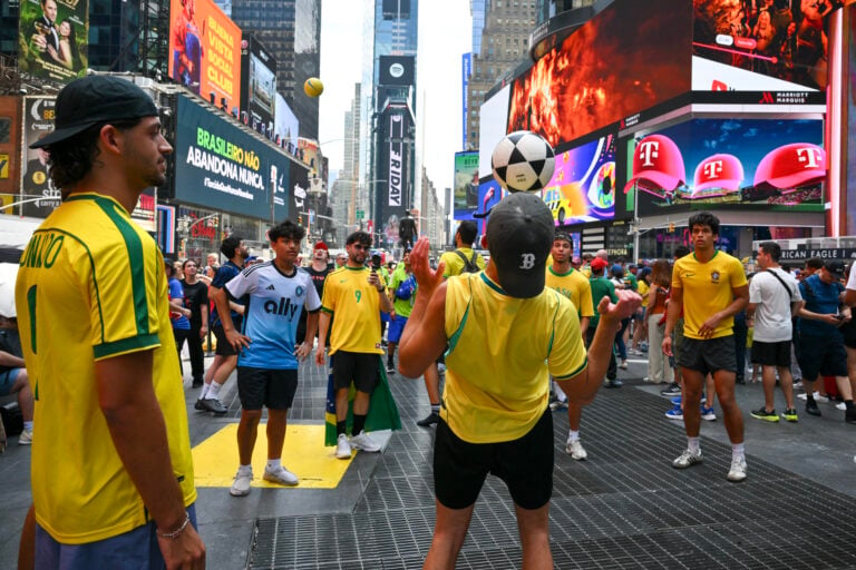 Brazil World Cup fans take over NYC in scenes that rival Knicks