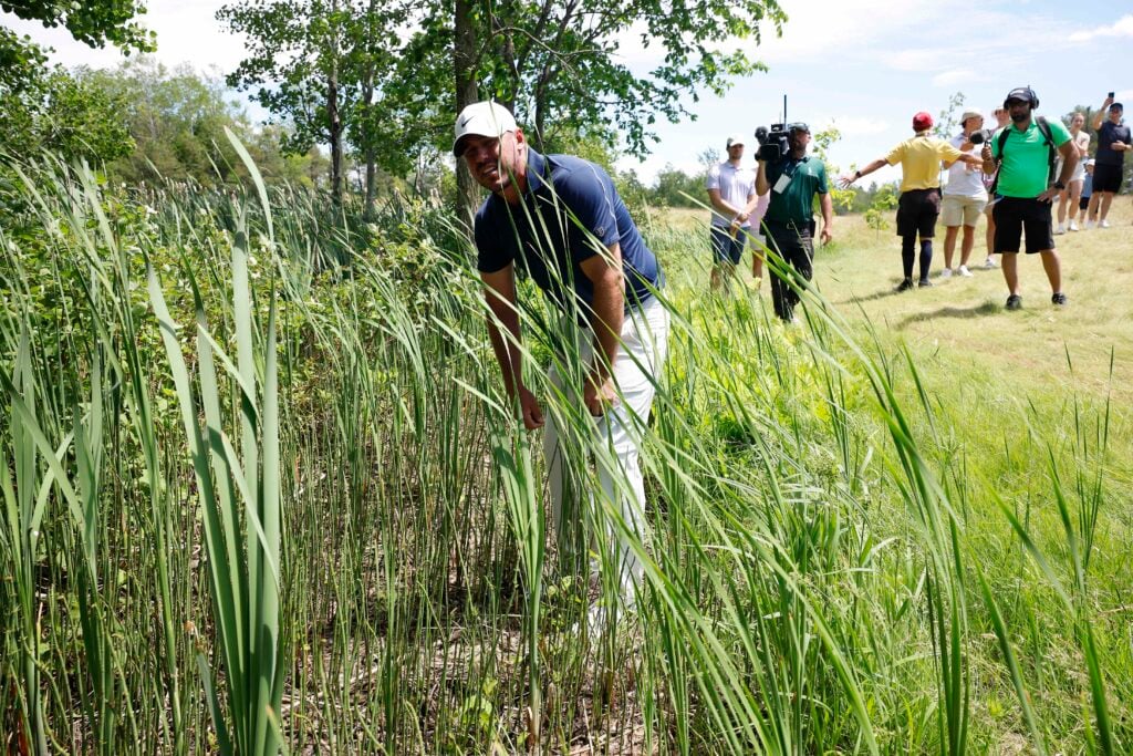 Brooks Koepka on the second hole during the third round of the RBC Canadian Open at Osprey Valley Golf Club