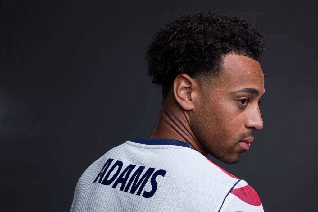 Tyler Adams of the United States poses for a portrait during the official FIFA World Cup 2026 portrait session