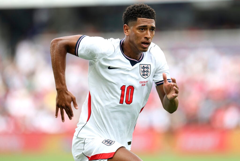 Jude Bellingham #10 of England looks on during the International Friendly match between England and Costa Rica