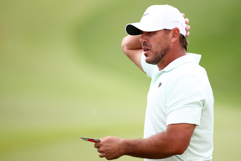 Brooks Koepka in action during day one of the RBC Canadian Open at TPC Toronto at Osprey Valley