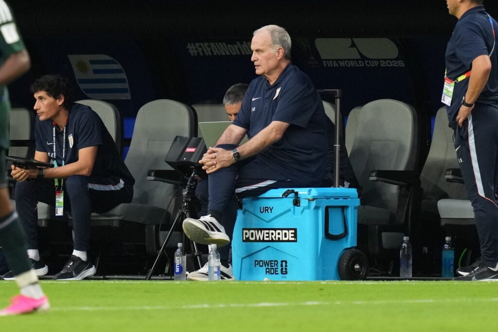 Marcelo Bielsa at the World Cup with Uruguay