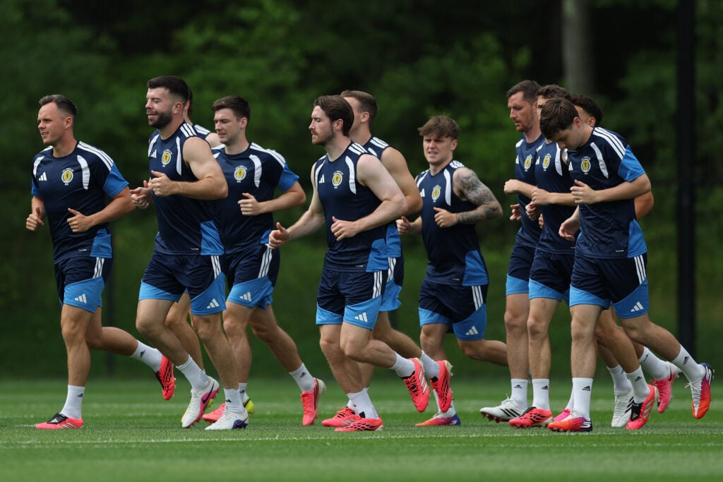 Playersof Scotland in action during the training session of Scotland one day ahead of the FIFA World Cup 2026.