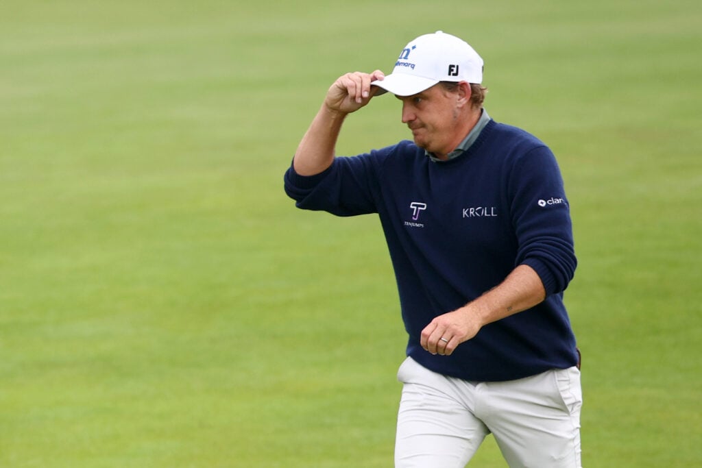 Bud Cauley walks onto the final green during the RBC Canadian Open