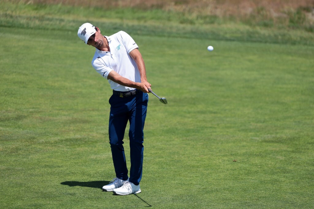 Joaquin Niemann in practice ahead of the US Open at Shinnecock Hills
