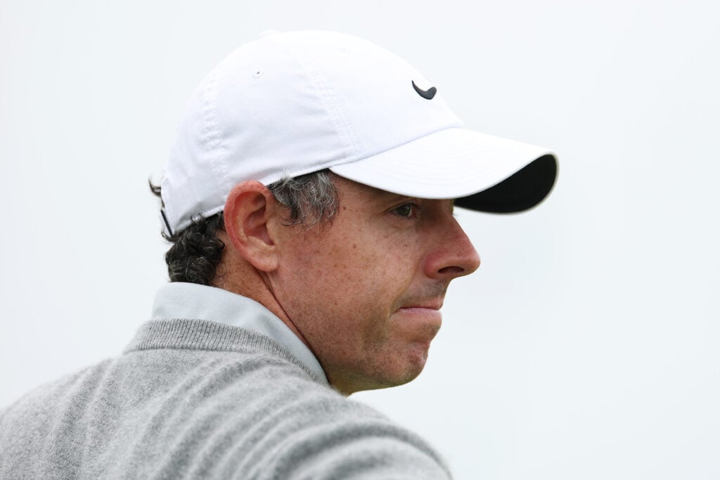 Rory McIlroy in action during the first round of the U.S. OPEN at Shinnecock Hills