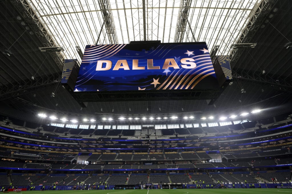 General view inside the stadium during the FIFA World Cup 2026 Group L match between England and Croatia at Dallas Stadium