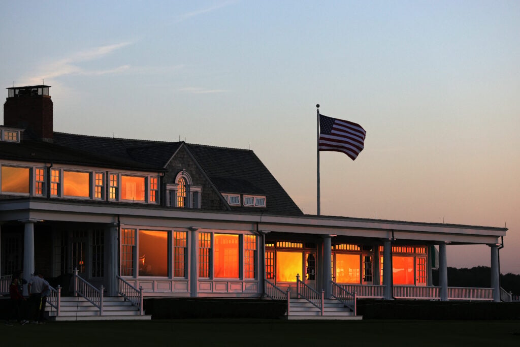 A general view of the clubhouse during the first round of the 126th U.S. OPEN